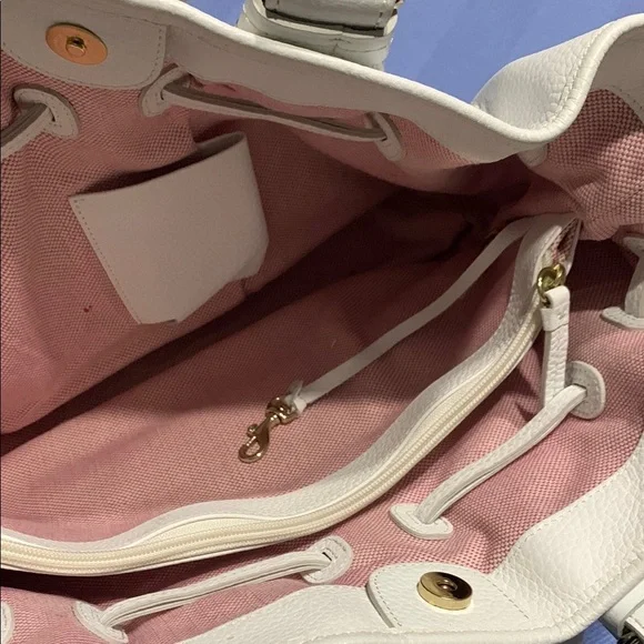 Dooney & Bourke White Leather Tote - Picture 10 of 10